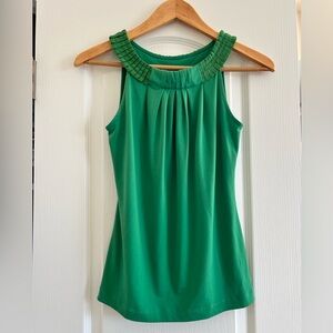 The Limited Vibrant Green Pleated Blouse